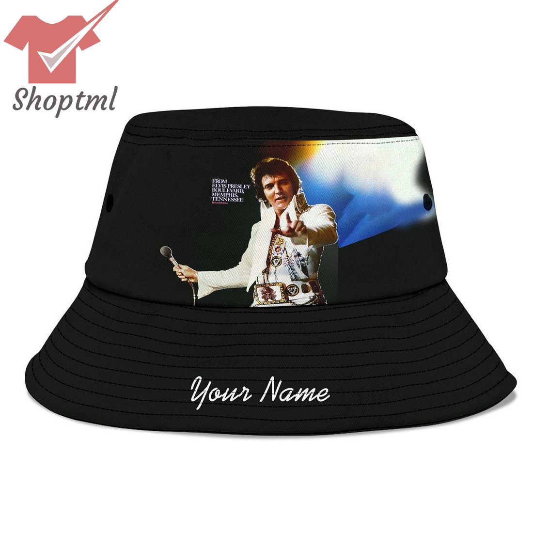 Elvis Presley from elvis in memphis albums custom name bucket hat