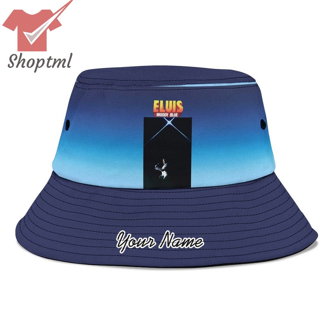 Elvis Presley moody blue custom name bucket hat