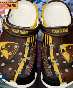 Hawthorn Football Club Custom Name Crocs Clog Shoes