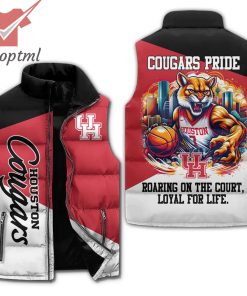 Houston Cougars Pride Roaring On The Court Puffer Sleeveless Jacket