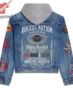 Houston Rockets Nation Rus As One Smash Mouth Hooded Denim Jacket