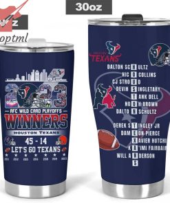houston texans 2023 afc wild card playoffs winners tumbler cup 3 j0MyF