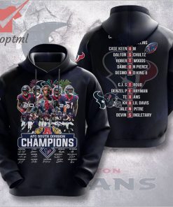 Houston Texans 2024 AFC South Division Champions 3d Hoodie