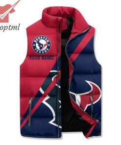 Houston Texans Fan Win Or Lose Custom Name Puffer Sleeveless Jacket