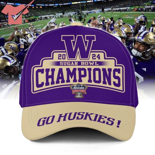 Husky Washington 2024 Sugar Bowl Game Champions Go Husky Classic Cap