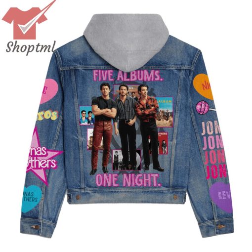 Jonas Brothers Five Albums One Night Hooded Denim Jacket