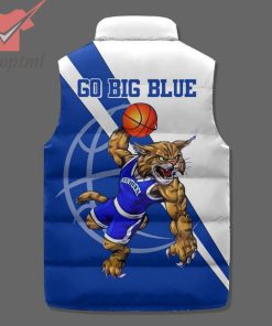 kentucky wildcats mascot go big blue custom name puffer sleeveless jacket 3 2M0tu