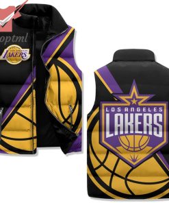 Los Angeles Lakers Basketball Puffer Sleeveless Jacket