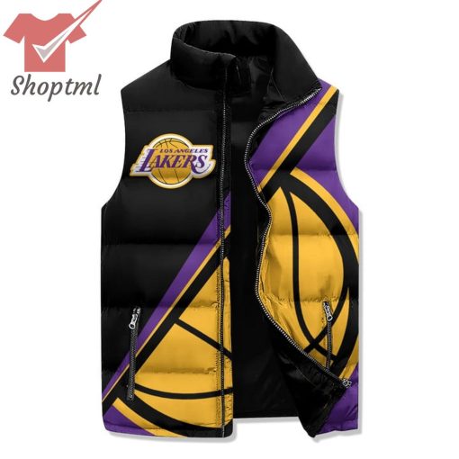 Los Angeles Lakers Basketball Puffer Sleeveless Jacket