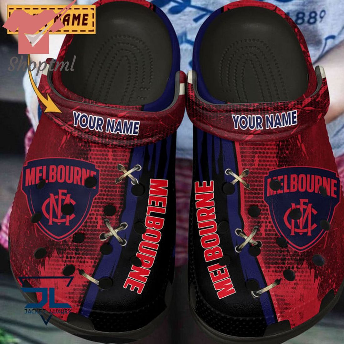 Melbourne Football Club Custom Name Crocs Clog Shoes