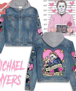 Michael Myers Someone Ad-myer You Hooded Denim Jacket