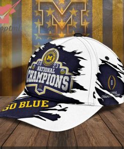 michigan wolverines 2023 national champions go blue classic cap 3 hnbh9