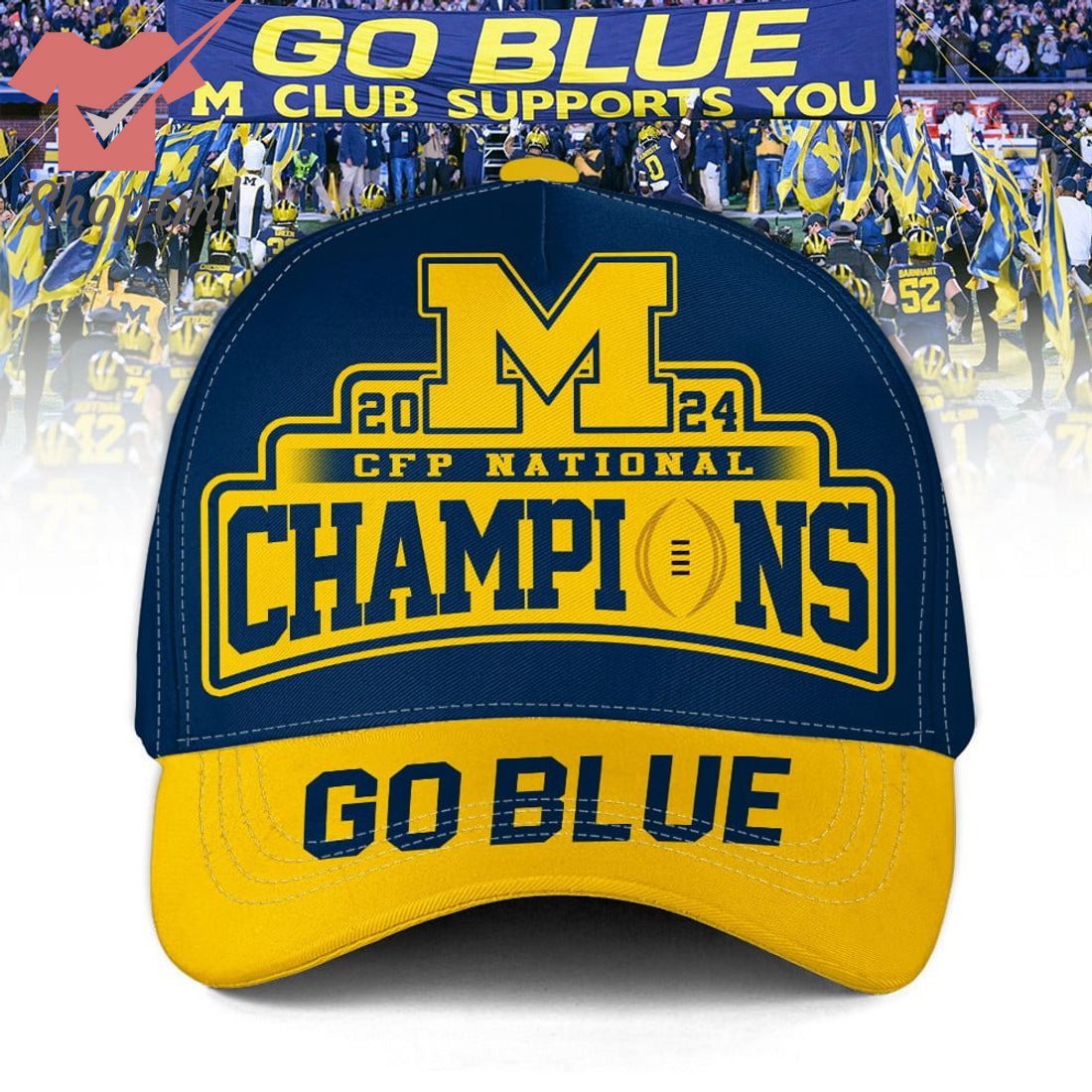 Michigan Wolverines 2024 CFP National Champions Go Blue Classic Cap