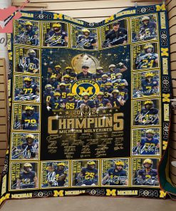 Michigan Wolverines 2024 College Football Playoff National Champions Fleece Blanket