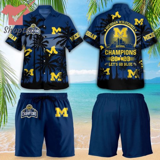 Michigan Wolverines National Champions 2023 Let’s Go Blue Hawaiian Shirt