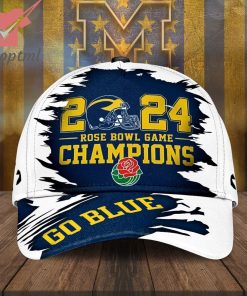 Michigan Wolverines Rose Bowl Game 2024 Champions Go Blue Classic Cap