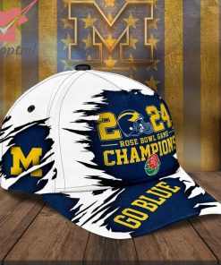 michigan wolverines rose bowl game 2024 champions go blue classic cap 3 yp7Nw