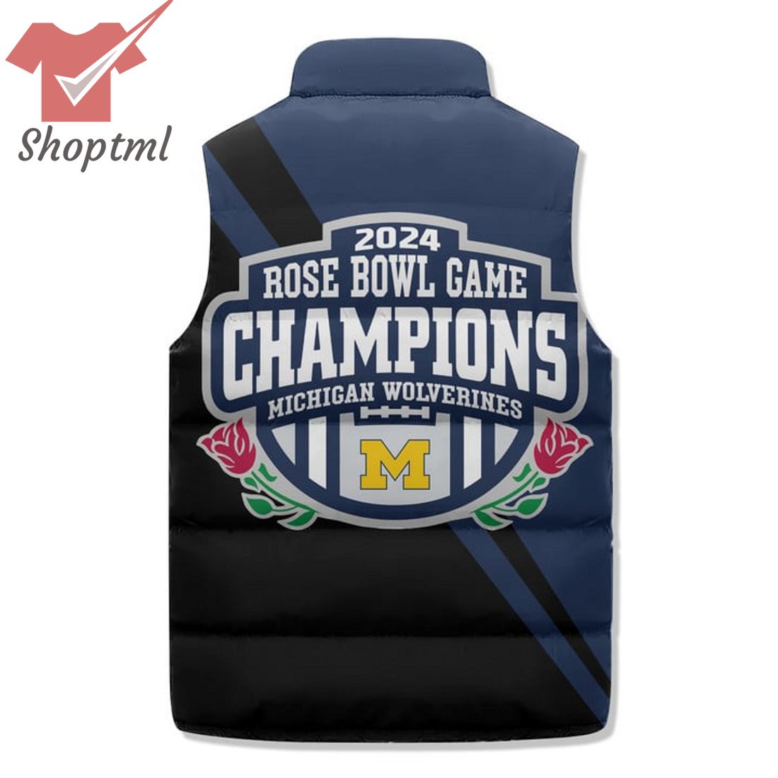 Michigan Wolverines Rose Bowl Game 2024 Puffer Sleeveless Jacket