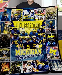 Michigan Wolverines Undefeated Go Blue Fleece Blanket