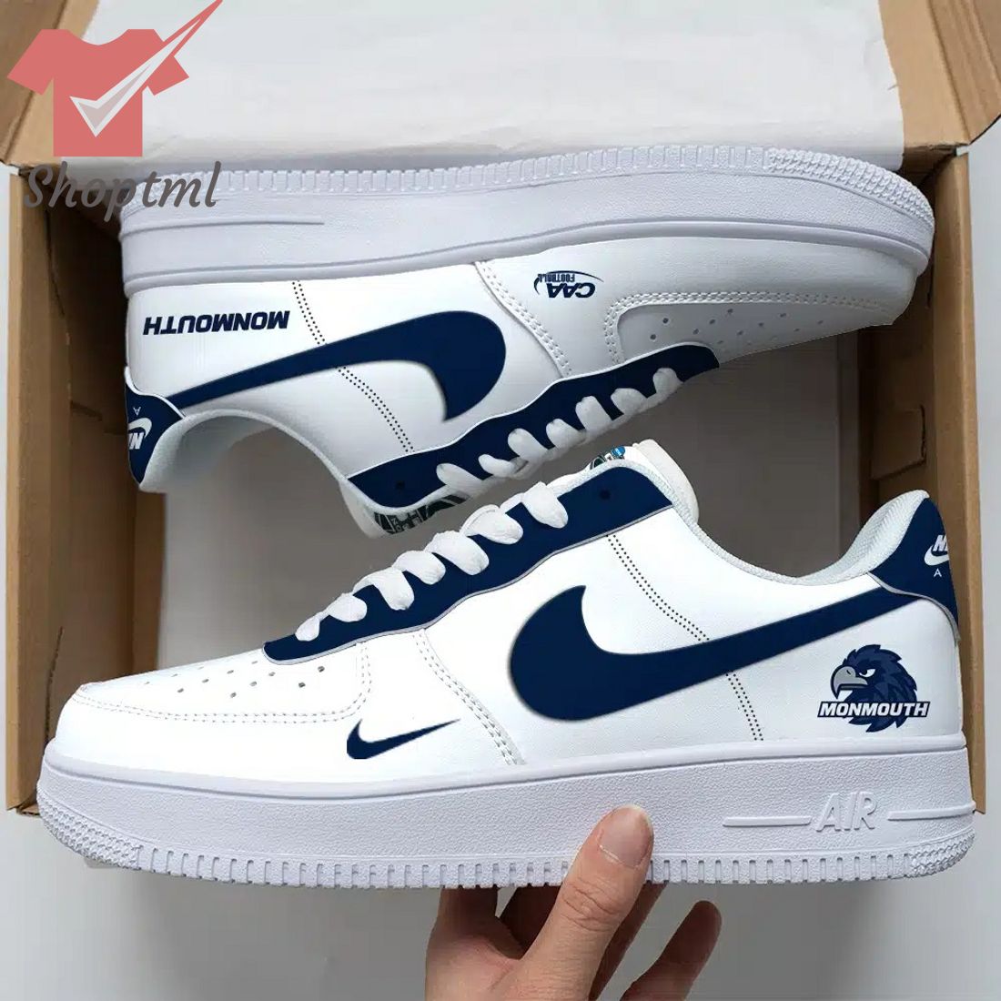 Monmouth Hawks NCAA Air Force Custom Nike Air Force Sneaker