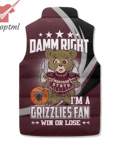 montana grizzlies damm right win or lose puffer sleeveless jacket 3 7RvGO