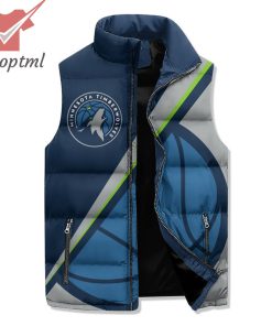 NBA Minnesota Timberwolves Logo Puffer Sleeveless Jacket