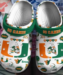 NCAA Miami Hurricanes Crocs Clogs Shoes