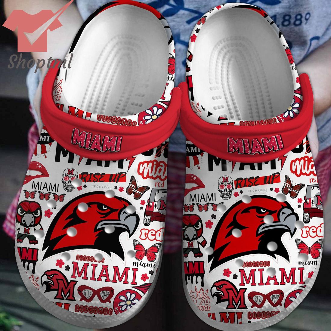 NCAA Miami RedHawks Crocs Clogs Shoes