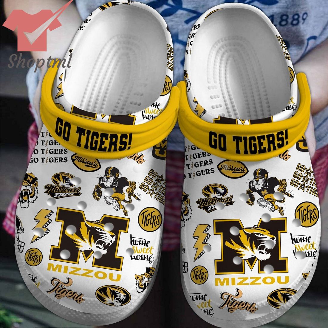 NCAA Missouri Tigers Crocs Clogs Shoes
