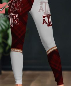 NCAA Texas A&M Aggies Plaid Pattern 3D Women Sport Legging