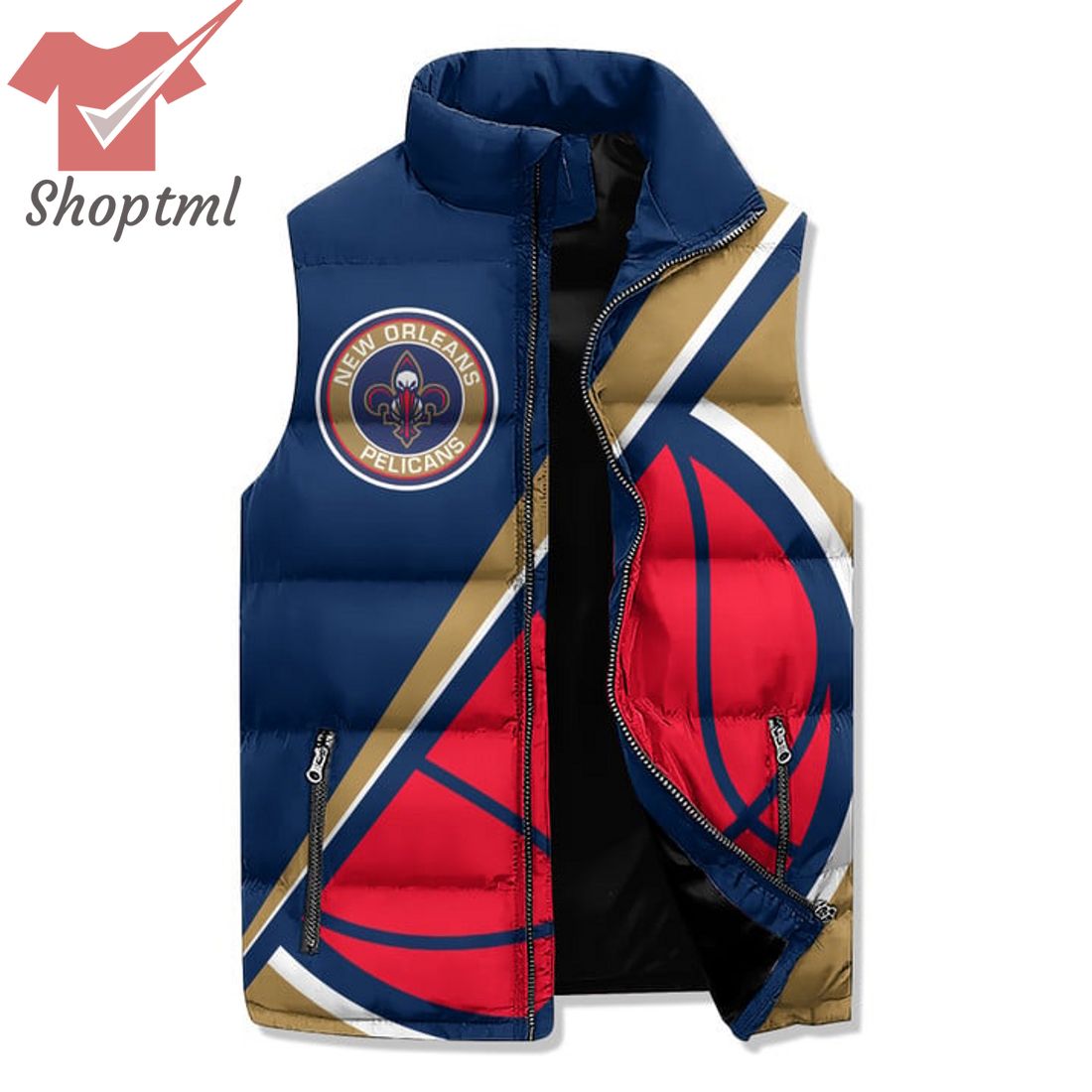 New Orleans Pelicans Basketball Puffer Sleeveless Jacket