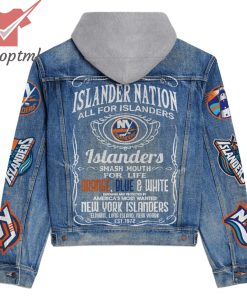 New York Islanders Nation All For Smash Mouth For Life Hooded Denim Jacket