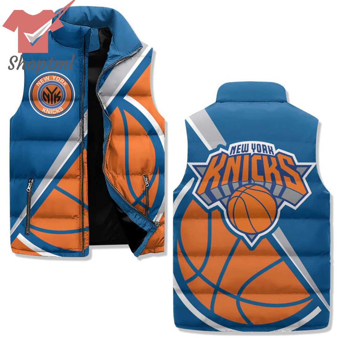 New York Knicks Basketball Puffer Sleeveless Jacket