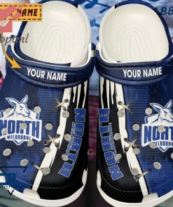 North Melbourne Football Club Custom Name Crocs Clog Shoes