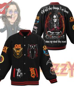 Ozzy Osbourne of all the things i've lost i miss my mind the most baseball jacket