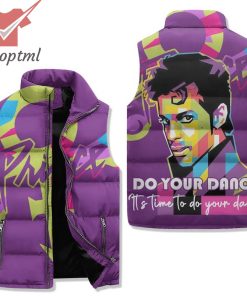 Prince Do Your Dance Purple Puffer Sleeveless Jacket