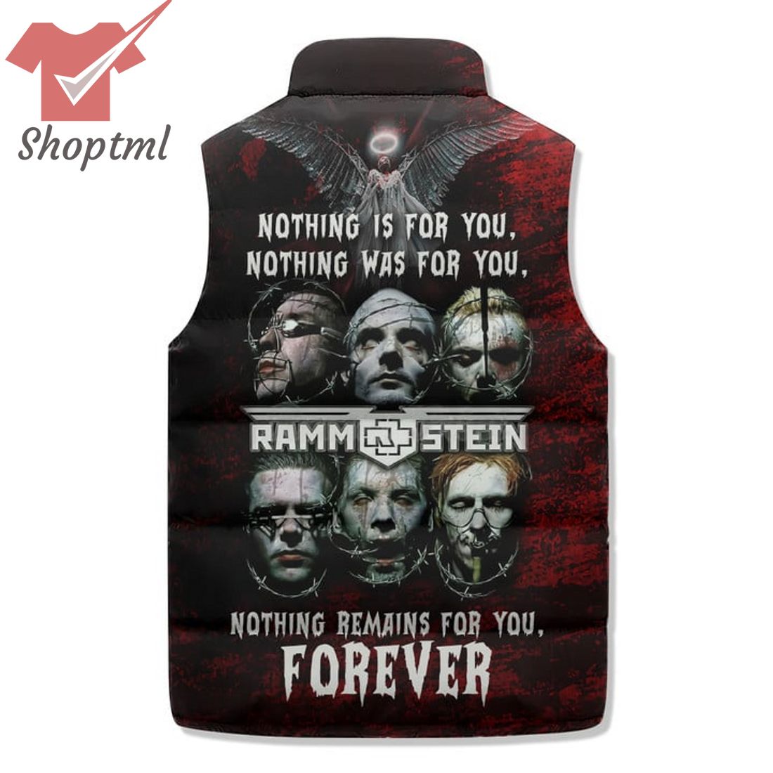 Rammstein Nothing Is For You Nothing Was For You Puffer Sleeveless Jacket