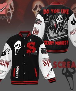 Scream Do You Like Scary Movies Baseball Jacket
