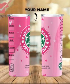 Starbucks Coffee Custom Name Valentine Steel Tumbler
