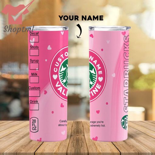 Starbucks Coffee Custom Name Valentine Steel Tumbler