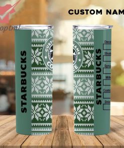 starbucks coffee snowflakes woolen custom name steel tumbler 2 hLKpH