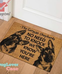 the german shepherds no need to knock we know youre here doormat 2 huAW7