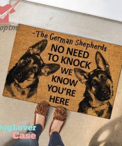 the german shepherds no need to knock we know youre here doormat 3 NEqiG