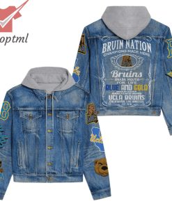Ucla Bruins Nation Champions Made Here Hooded Denim Jacket