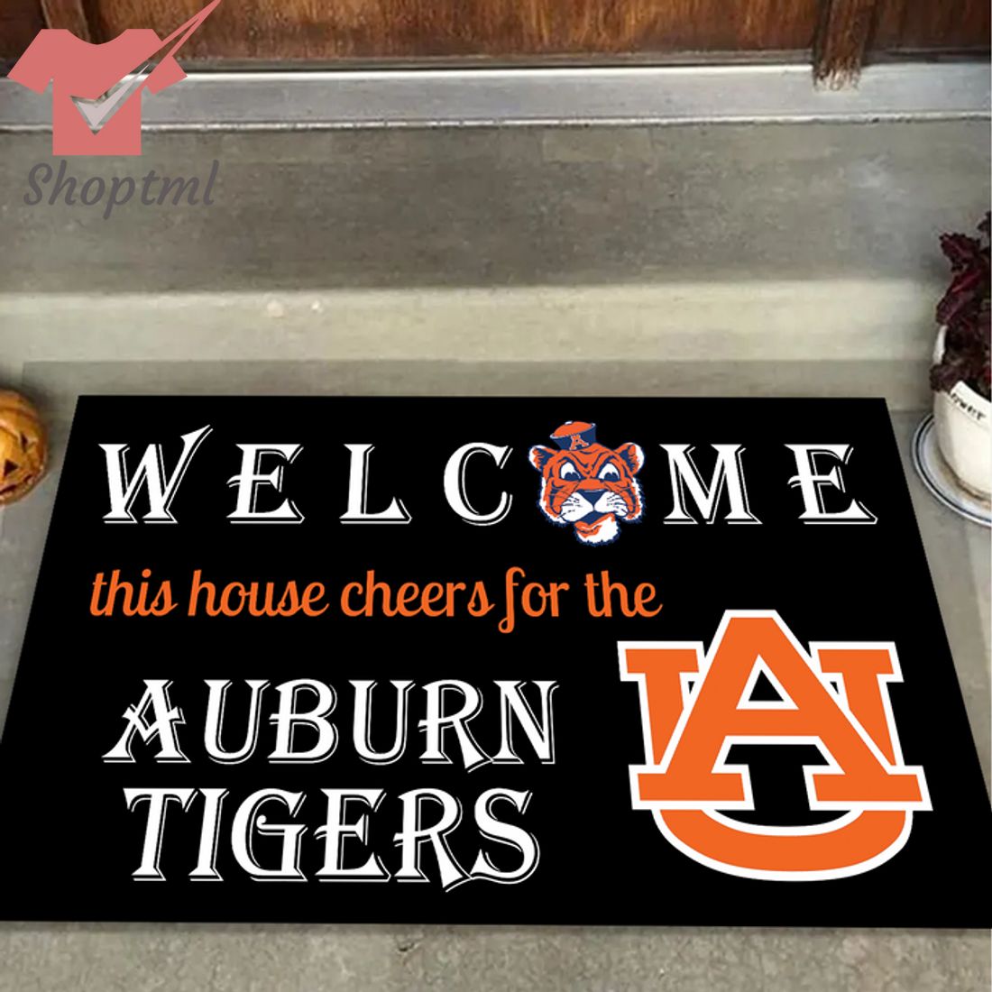 Welcome This House Cheers For The Auburn Tigers Doormat