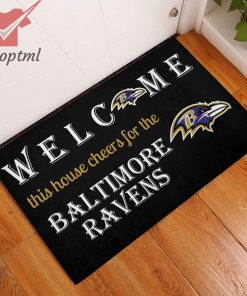 welcome this house cheers for the baltimore ravens doormat 4 qMw4c