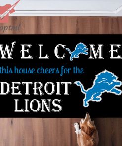 Welcome This House Cheers For The Detroit Lions Doormat