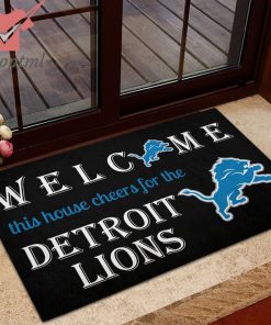 welcome this house cheers for the detroit lions doormat 3 bxhxu
