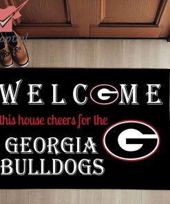 welcome this house cheers for the georgia bulldogs doormat 3 6MLD4