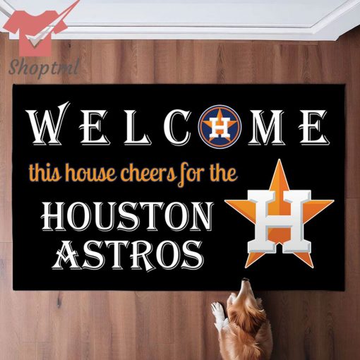 Welcome This House Cheers For The Houston Astros Doormat